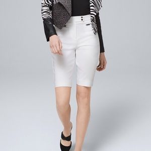 WHBM Comfort Stretch Mid-Rise Bermuda Shorts